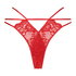 Tanga en dentelle vibrant télécommandé, Rouge