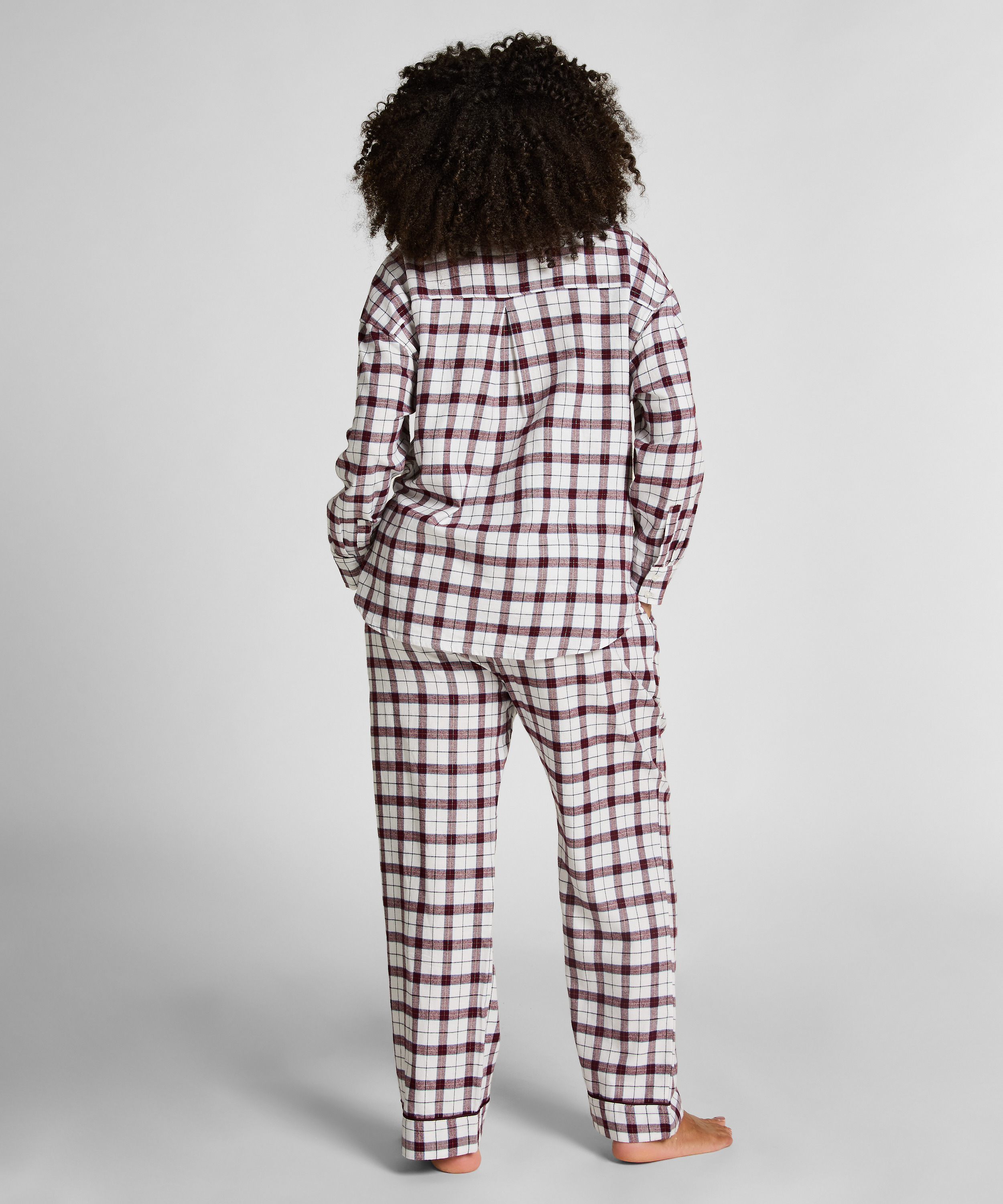 Haut de Pyjama Flanel, Blanc, main