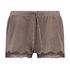 Short velours dentelle, Marron