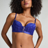 Soutien-gorge &agrave; armatures push-up pr&eacute;form&eacute; Sable, Bleu