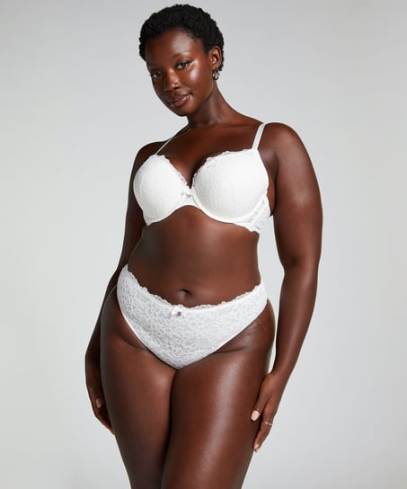 Soutien-gorge à armatures préformé push-up Marine, Blanc