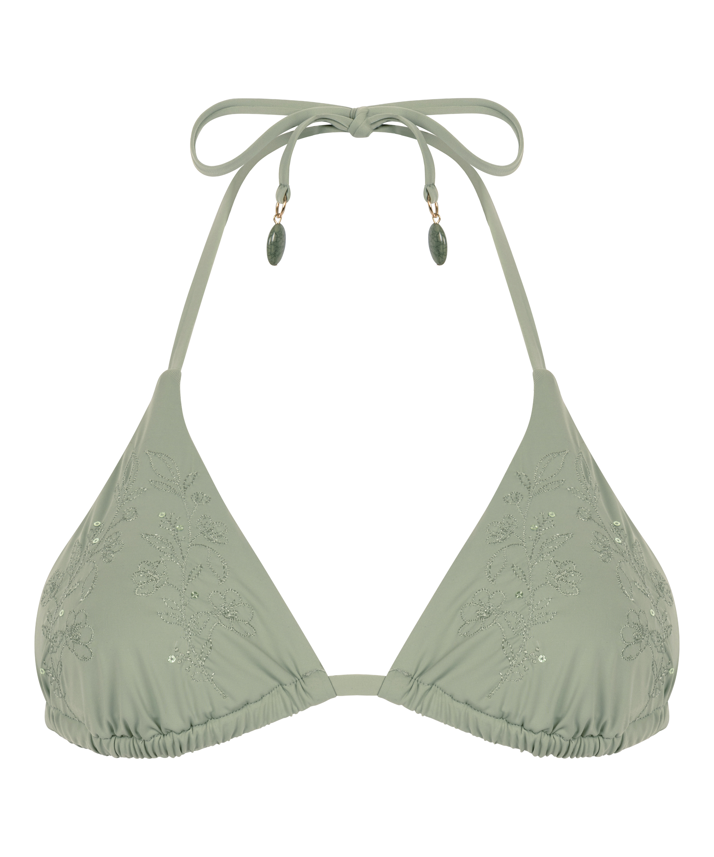 Haut de bikini triangle Giselle, Vert, main