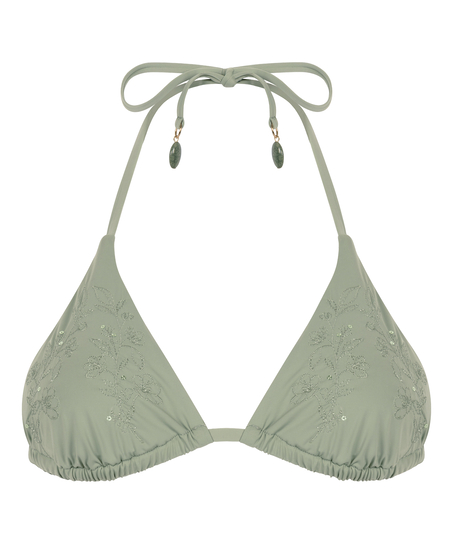 Haut de bikini triangle Giselle, Vert