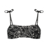 Crop top Bikini Paislay, Noir