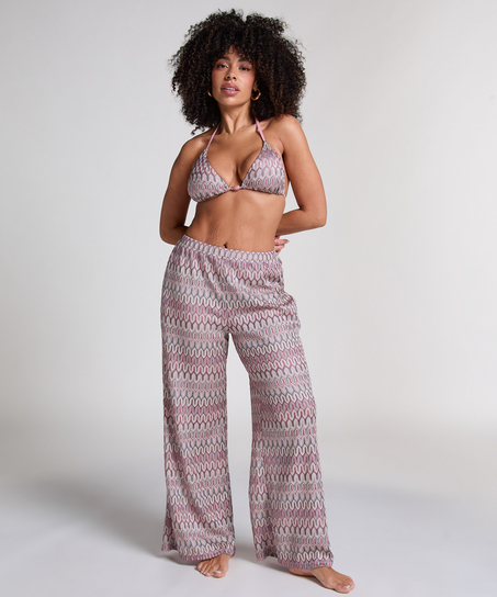 Pantalon en crochet Cali, Rose