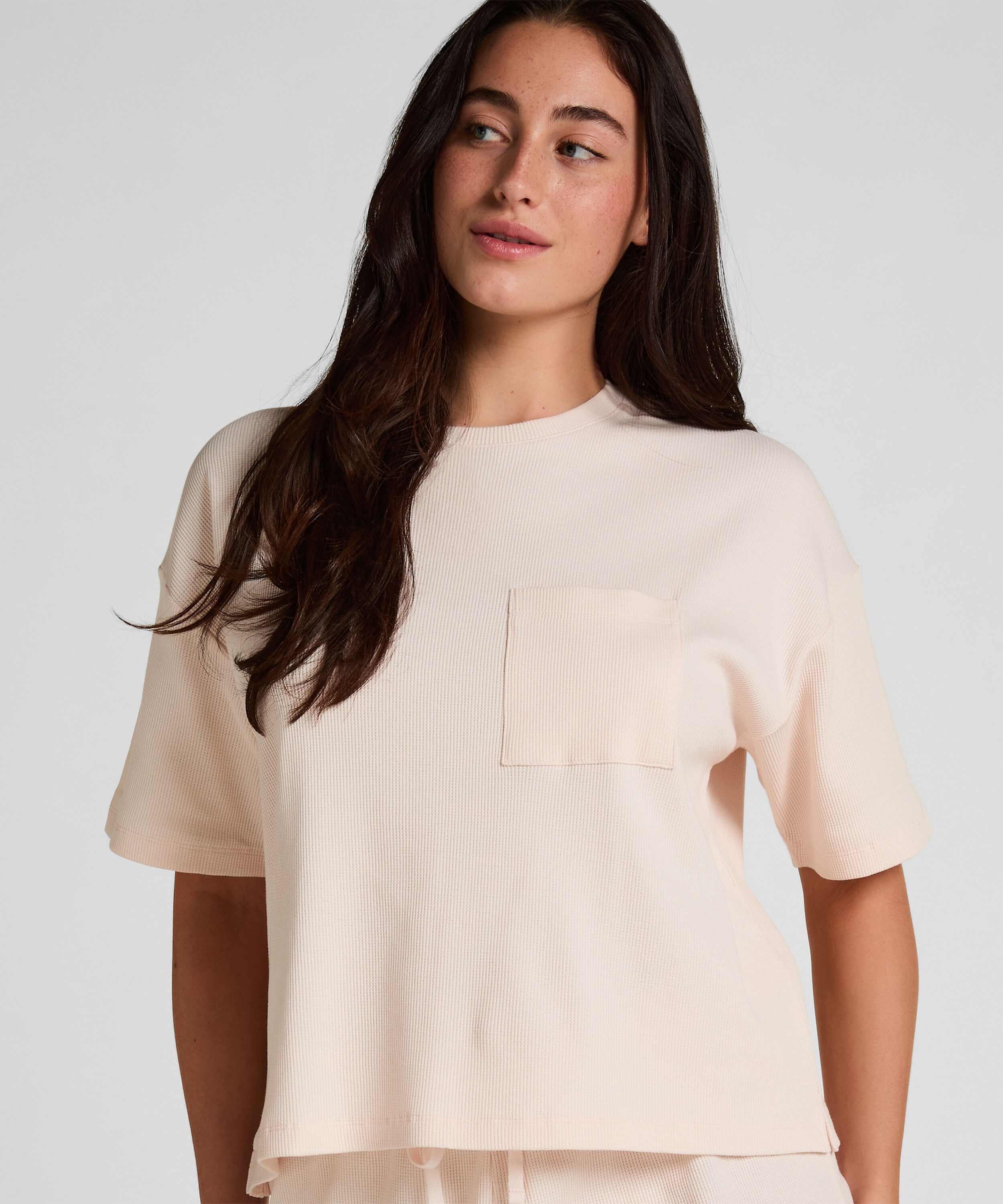 Pyjama Top Waffle, Rose Pyjama Top Waffle, Rose