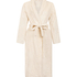 Robe de chambre longue en Fleece, Blanc