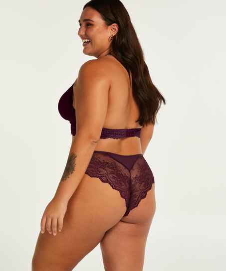 Slip brésilien échancré Heira Curvy, Violet