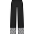 Pantalon large en dentelle Sophia, Noir