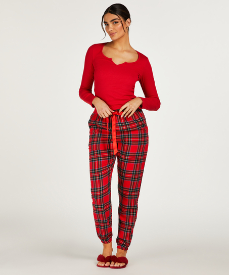 Pantalon de Pyjama Flanel, Rouge