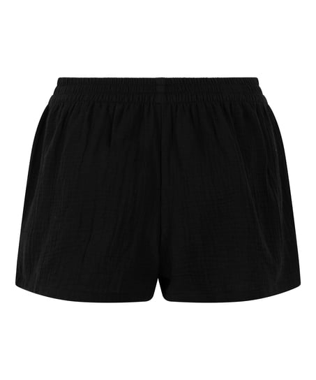 Short en mousseline, Noir