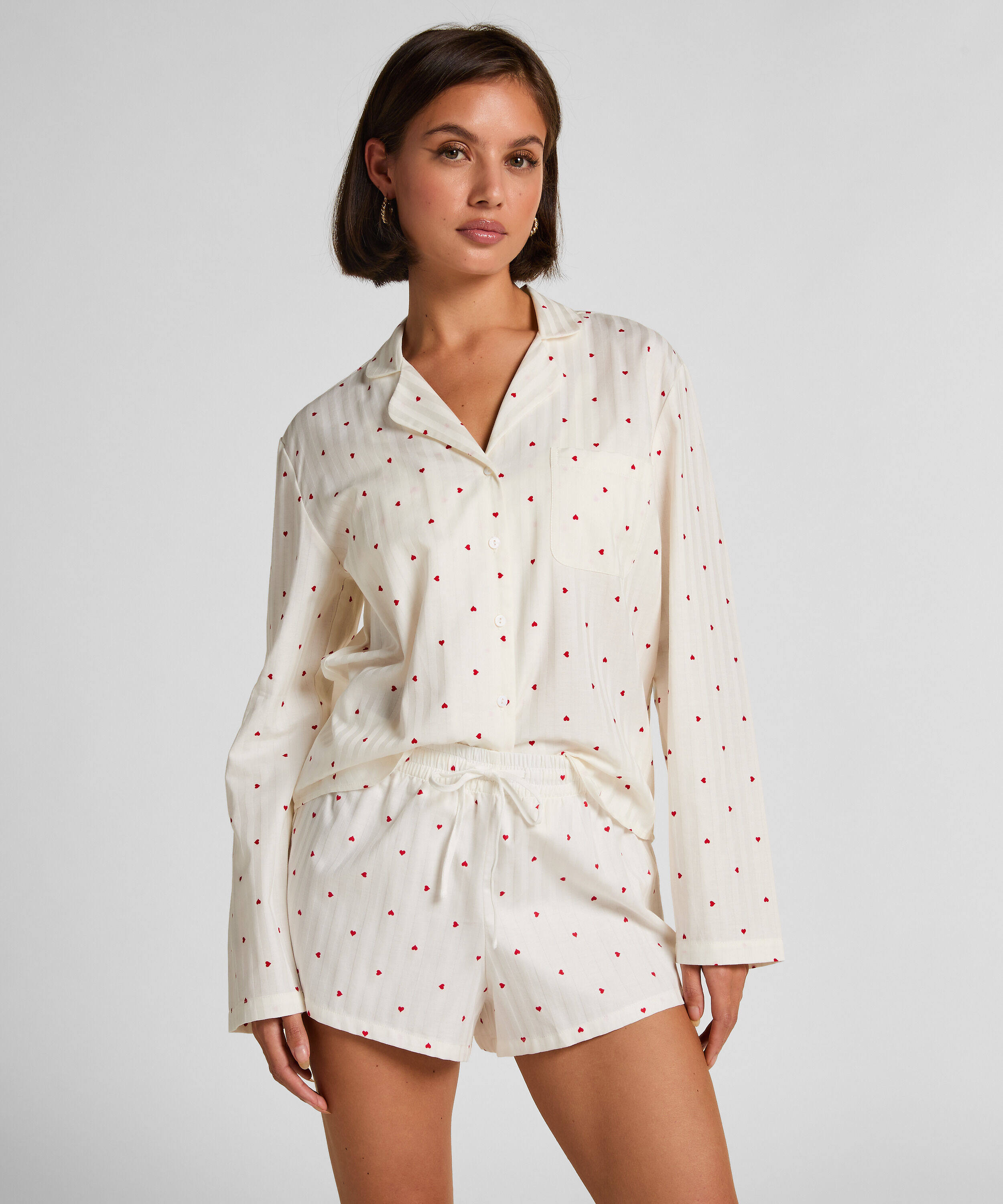 Short Cotton Hearts, Blanc