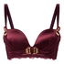 Soutien-gorge à armatures longline push-up préformé Avela, Rouge