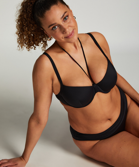 Slip de Bikini Rio Luxe, Noir
