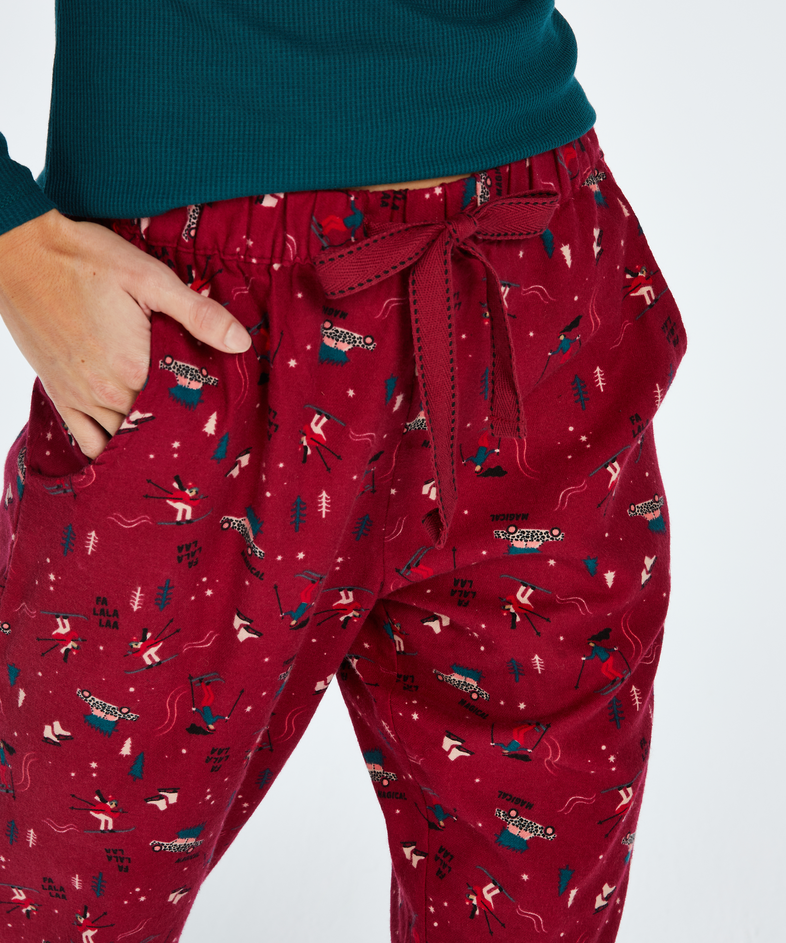 Pantalon de pyjama Twill, Rouge, main