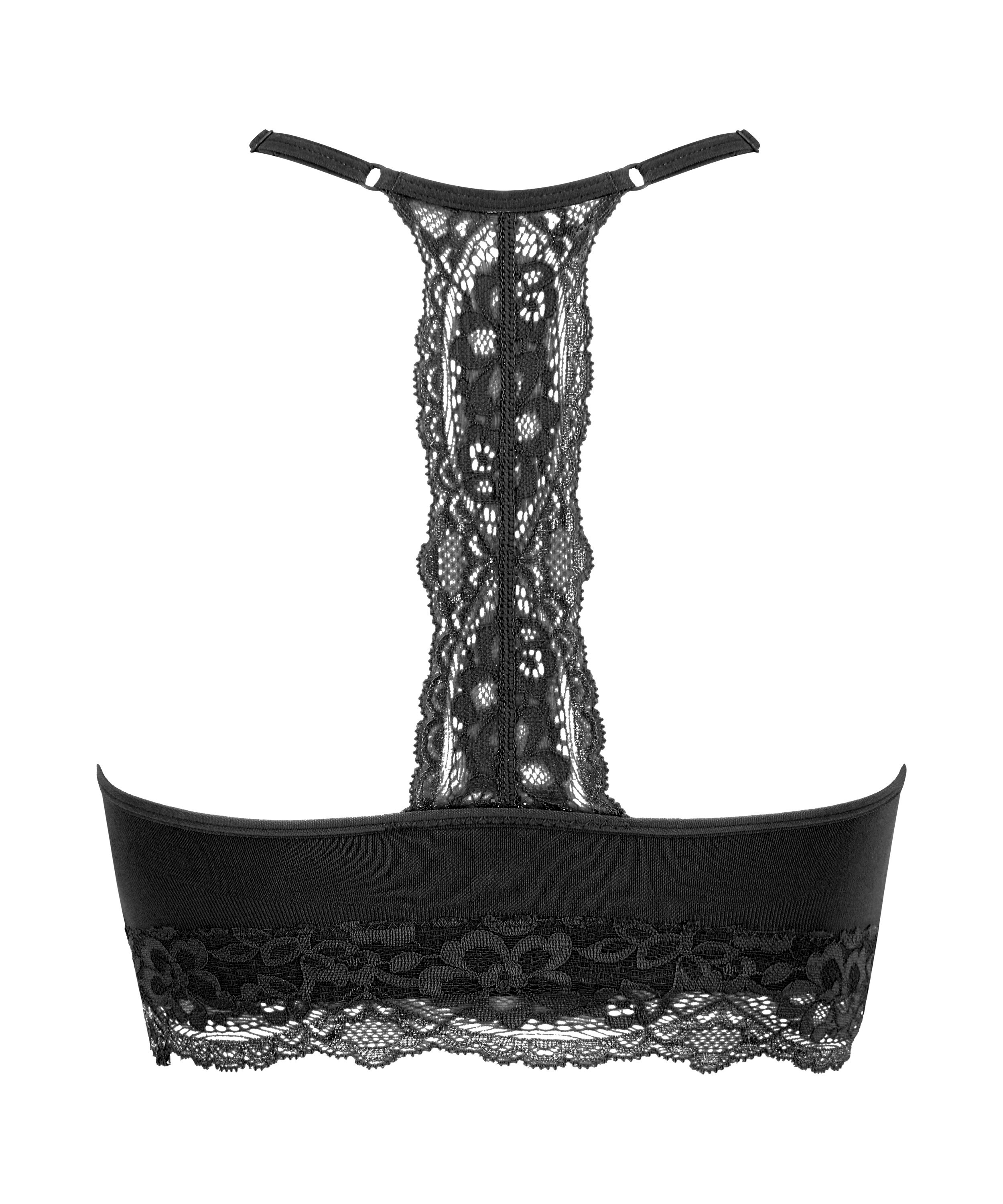 Brassière sans couture Marine, Noir, main