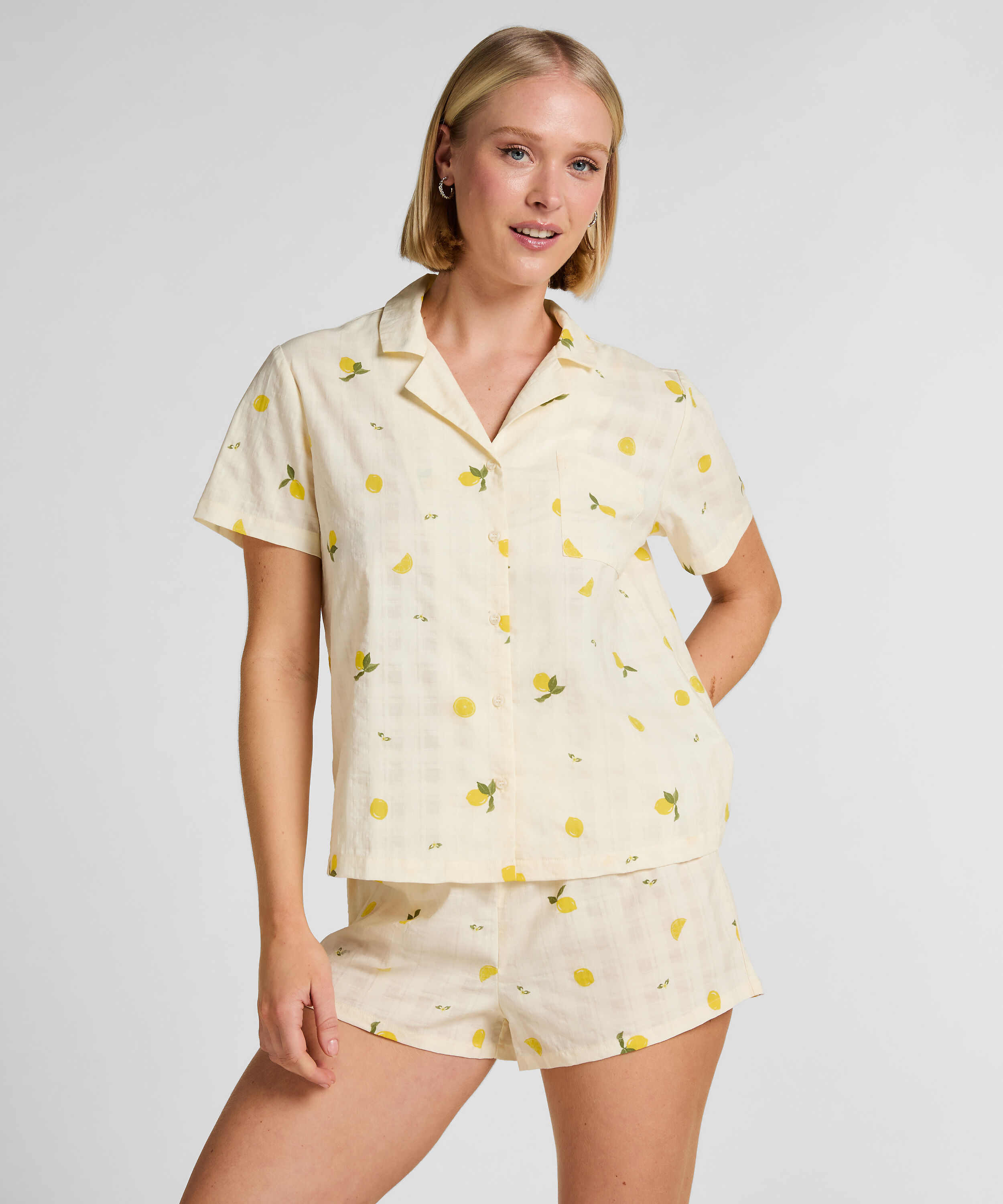 Ensemble Pyjama Citron, Blanc