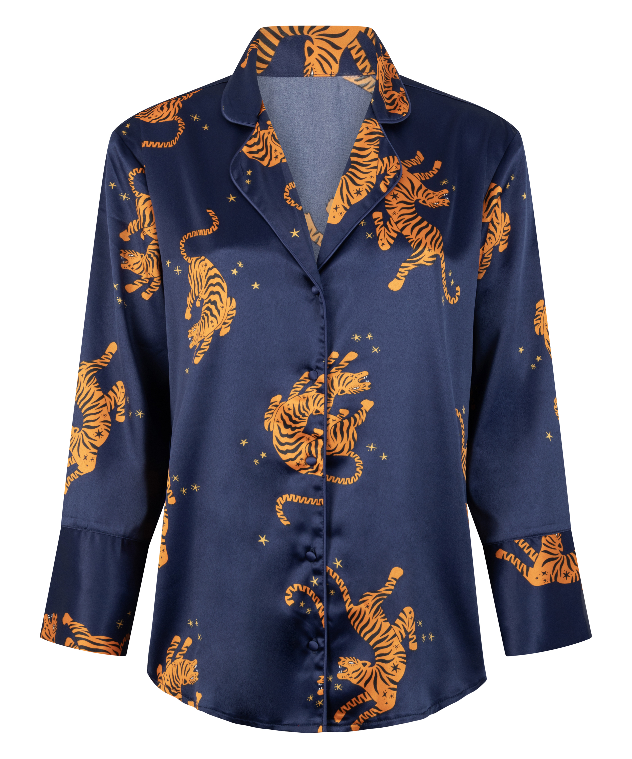 Veste à manches longues Satin, Bleu, main