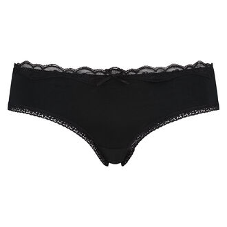 Slip br&eacute;silien coton, Noir