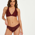 Slip brésilien jambe haute, Rouge