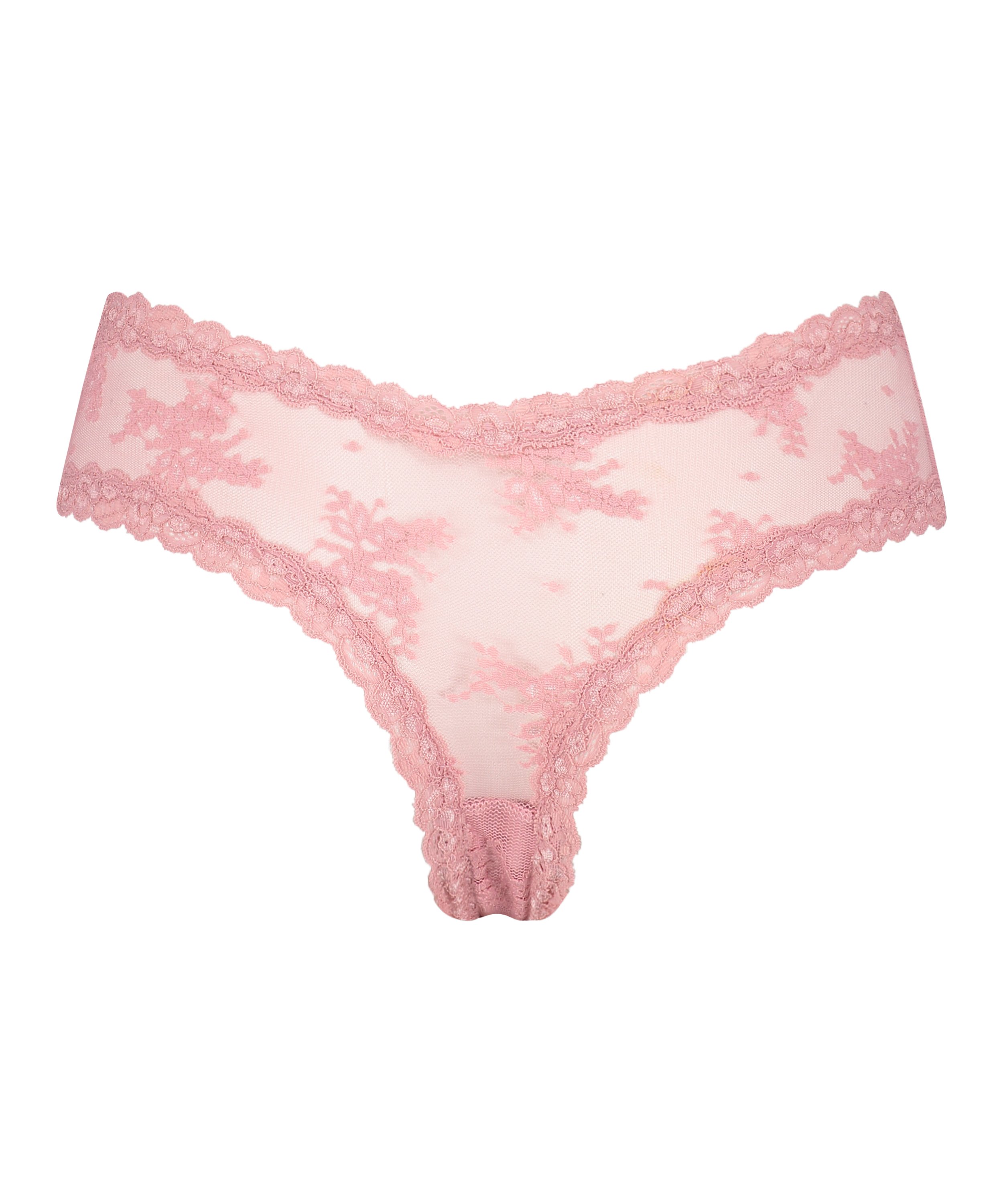 Slip br&eacute;silien V-shape Mesh, Rose, main