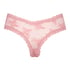 Slip br&eacute;silien V-shape Mesh, Rose