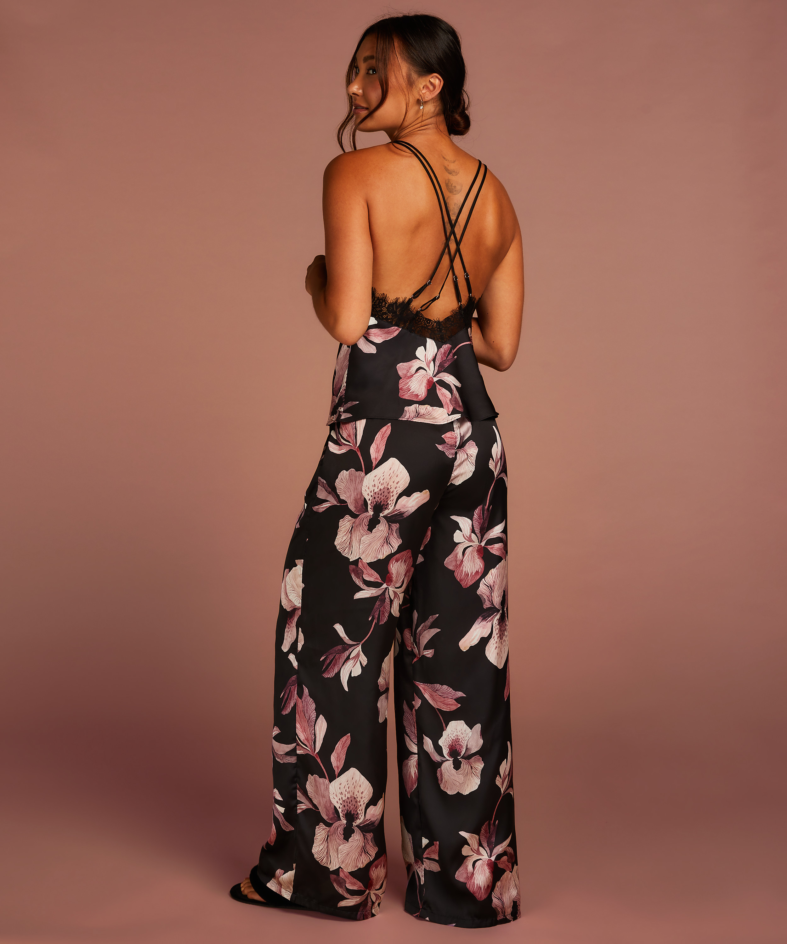 Pantalon palazzo, Noir, main