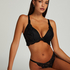 Soutien-gorge à armatures push-up préformé longline Pippa, Noir