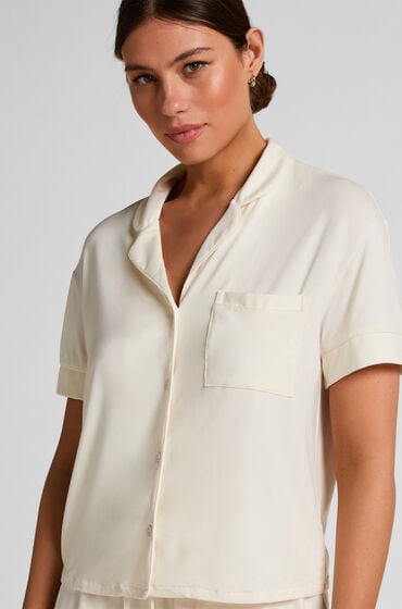 Hunkemöller Veste à manches courtes en jersey Essential Blanc Hunkemöller Veste à manches courtes en jersey Essential Blanc
