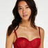 Soutien-gorge à armatures préformé sans bretelles Angie, Rouge