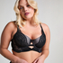 Soutien-gorge à armatures longline préformé Juliette, Noir