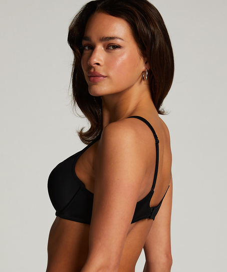 Soutien-gorge à armatures préformé Satin fleece, Noir