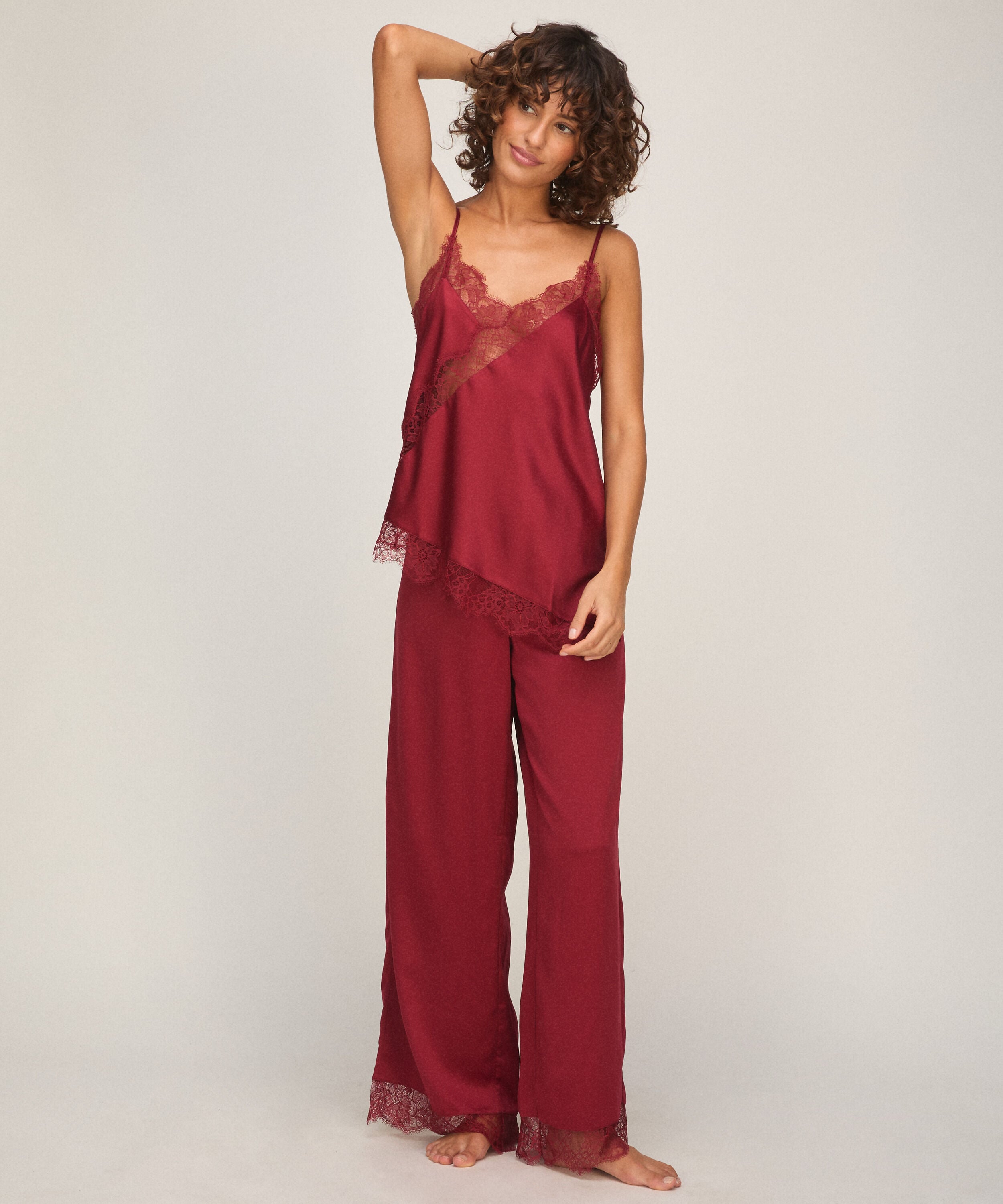 Caraco de pyjama Cecilia, Rouge