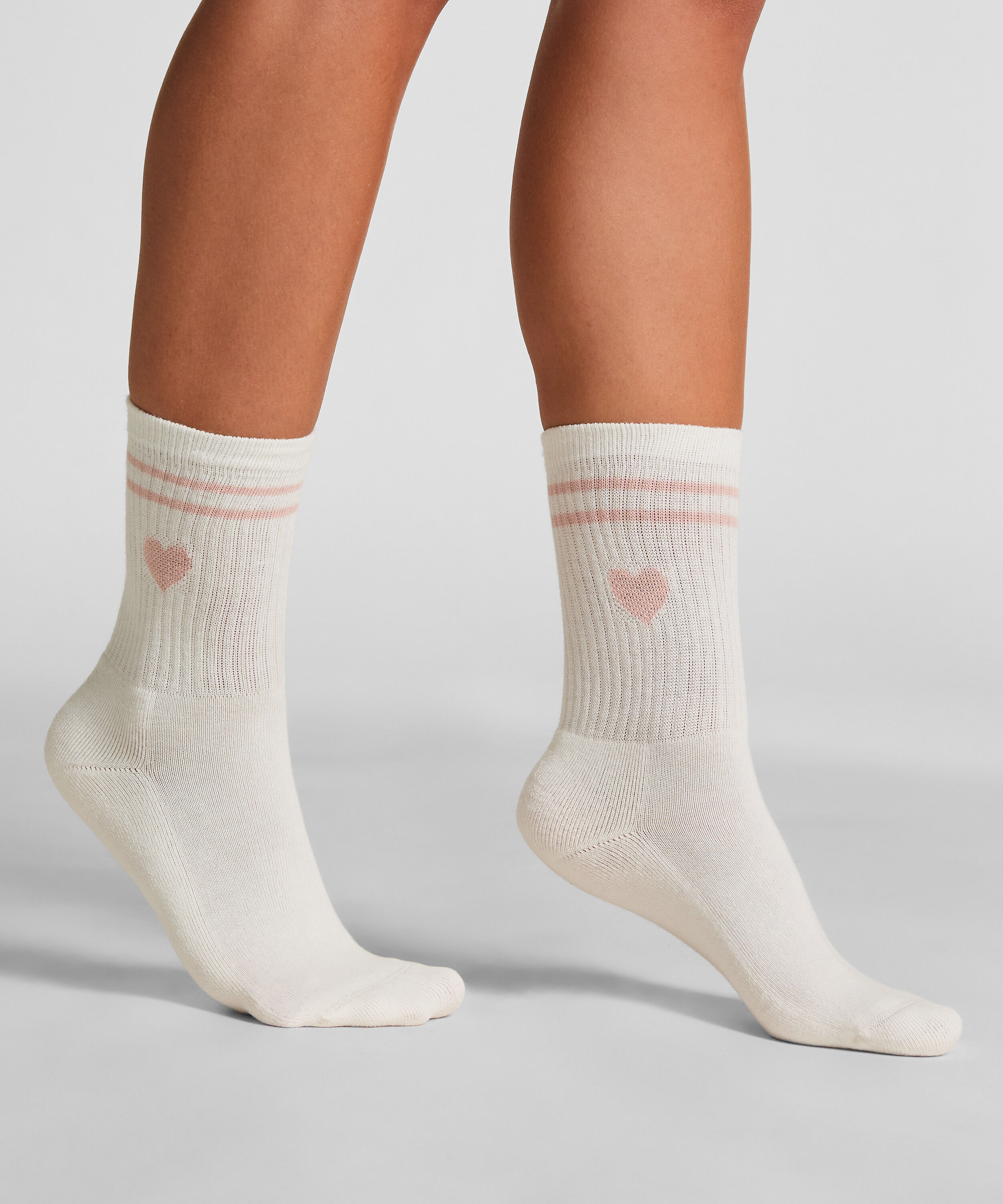 Chaussettes courtes en coton, Blanc