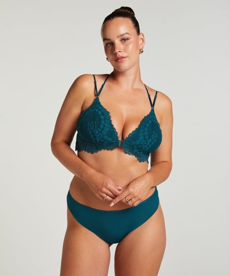 Invisible string Lace Back, Bleu
