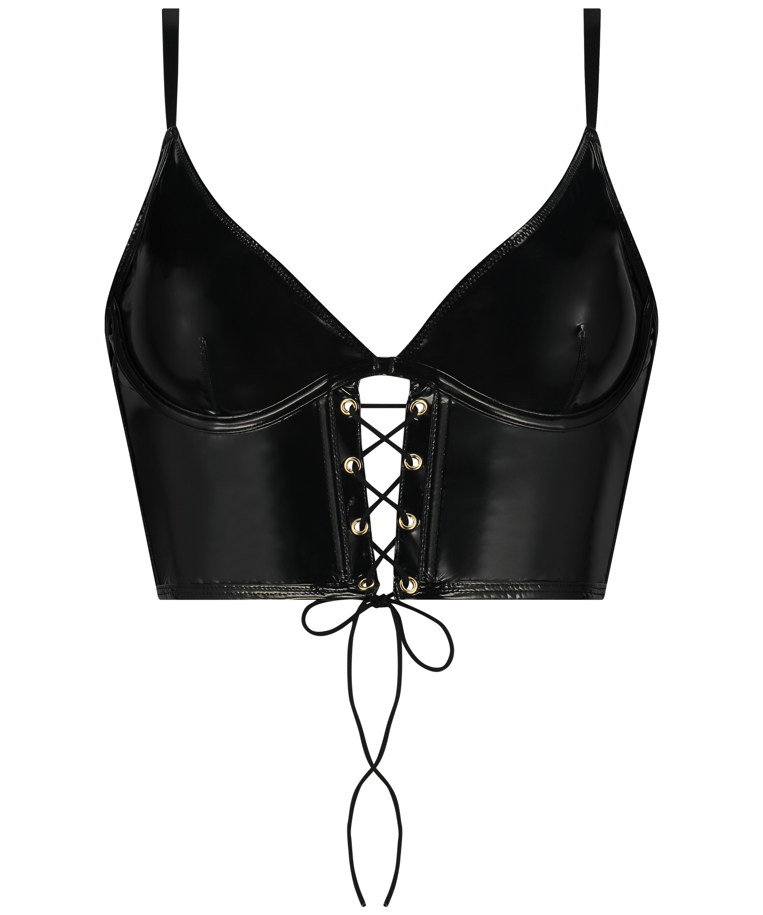 Soutien-gorge à armatures préformé Longline, Noir, main