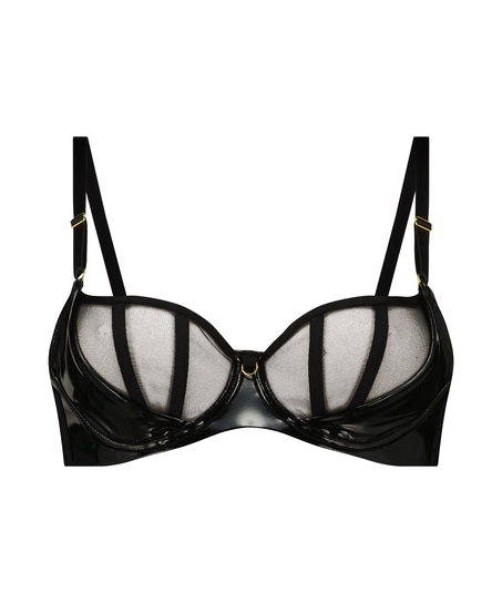 Soutien-gorge à armatures et à bonnets semi-rembourrés Seductress, Noir