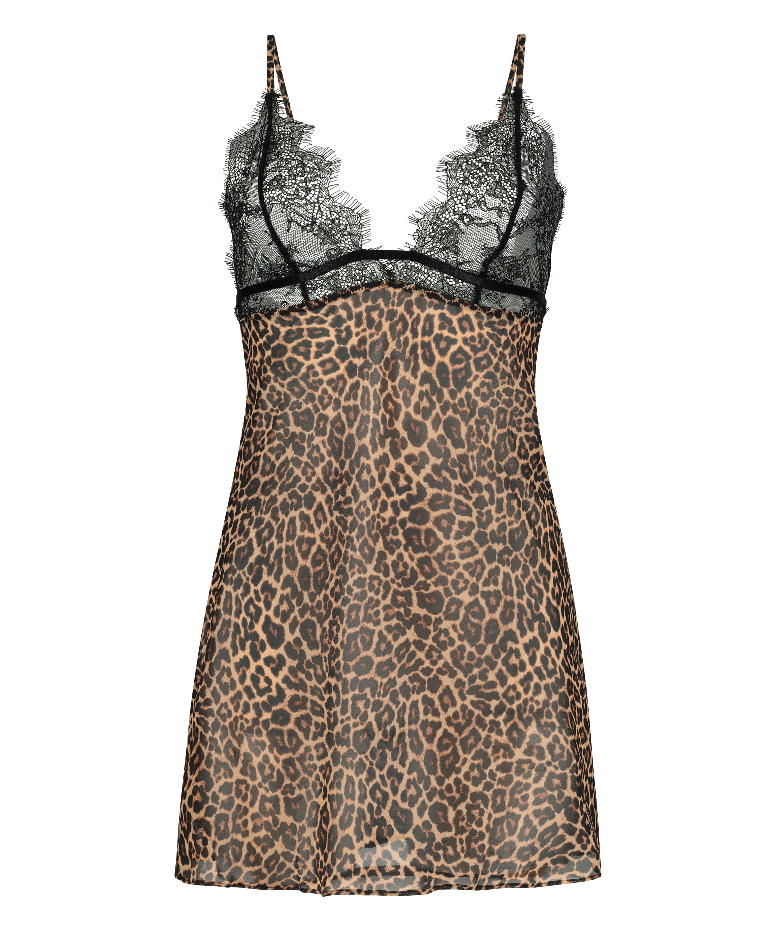 Nuisette mousseline Holly, Noir, main