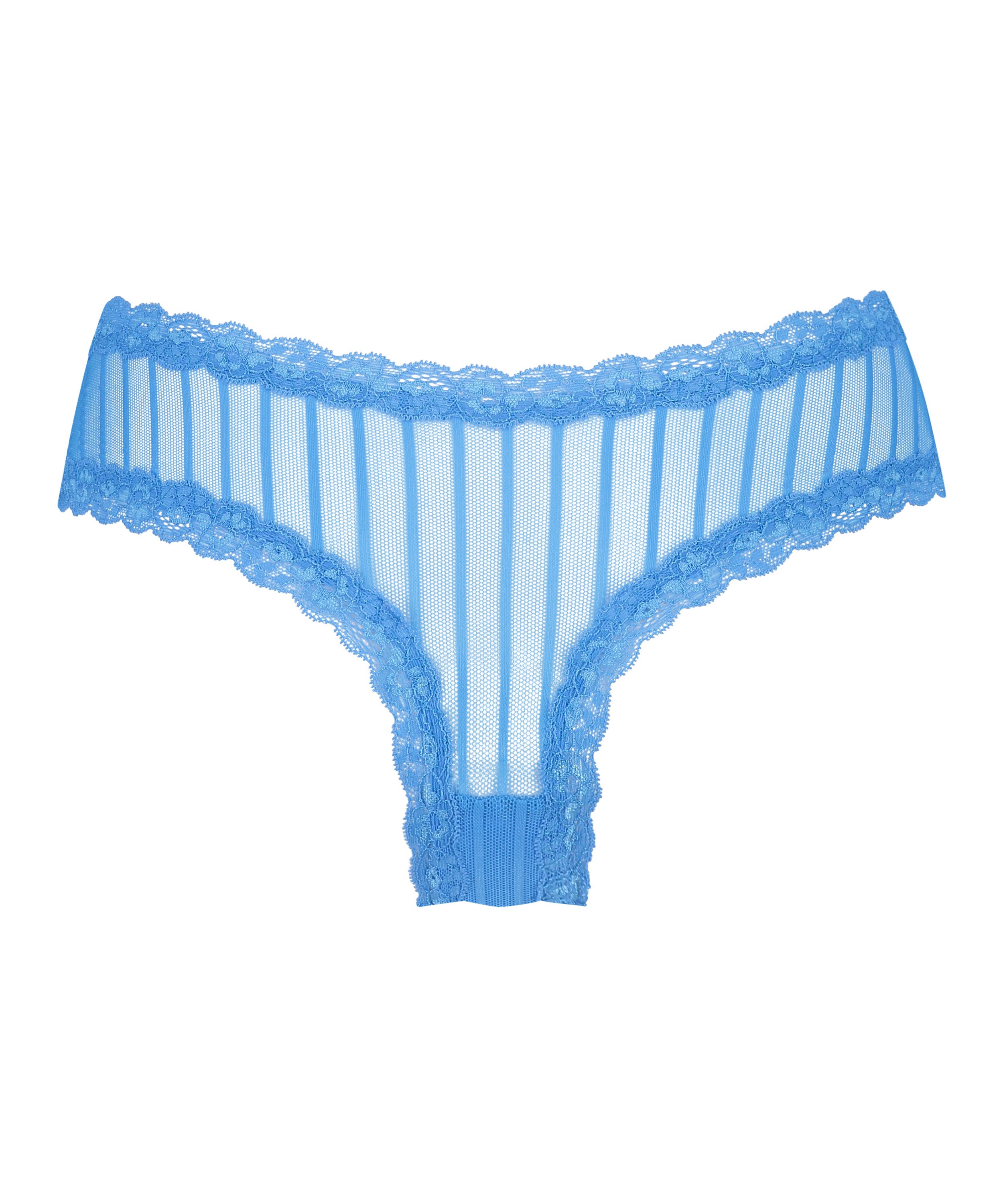 Slip br&eacute;silien V-shape Mesh, Bleu, main