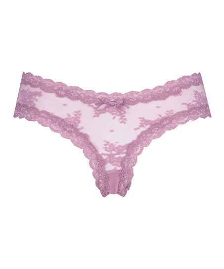 Slip brésilien V-shape Mesh, Violet