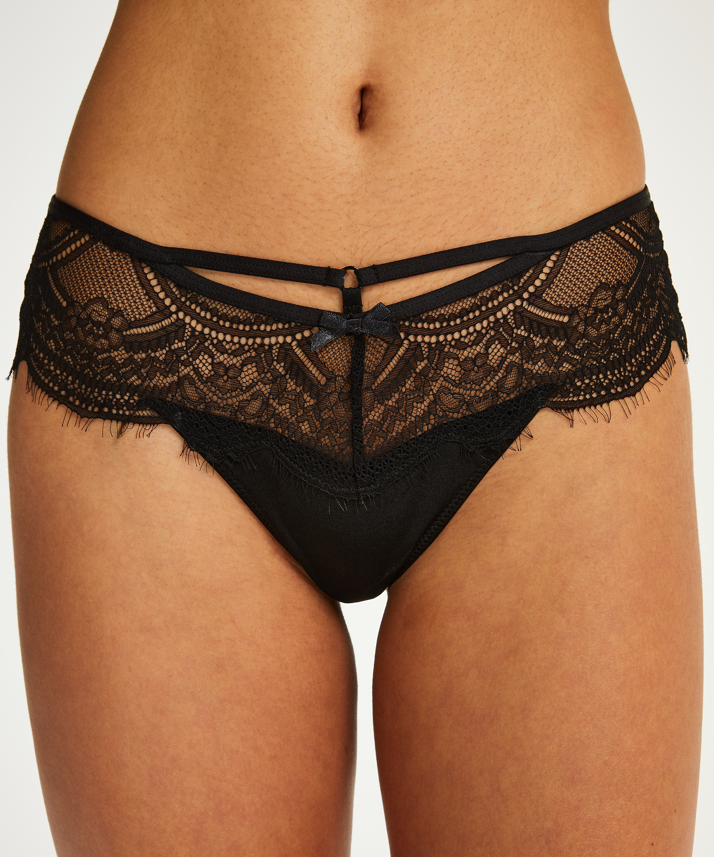 Boxer string Nathalie, Noir, main