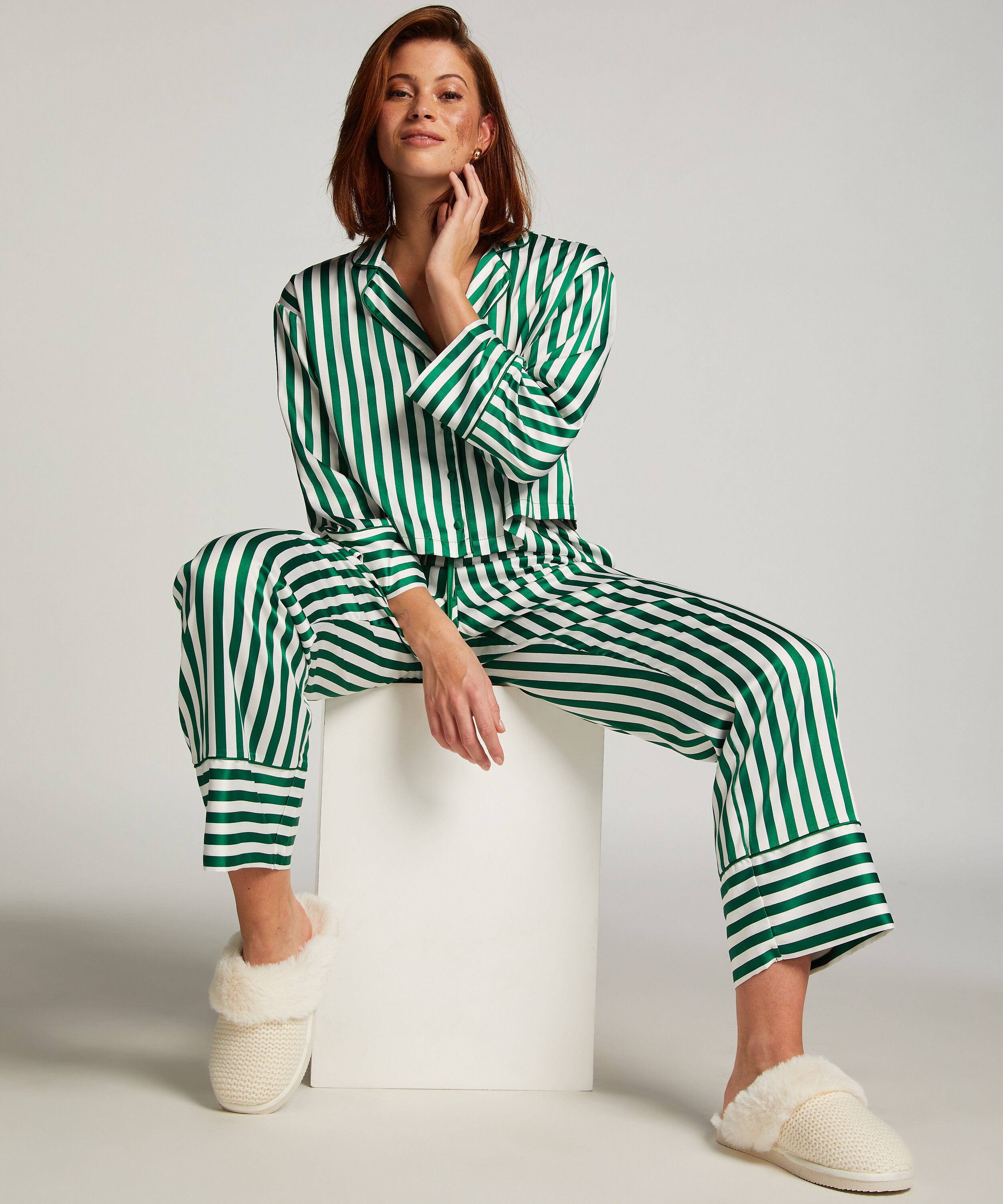 Veste à manches longues Satin, Vert Veste à manches longues Satin, Vert