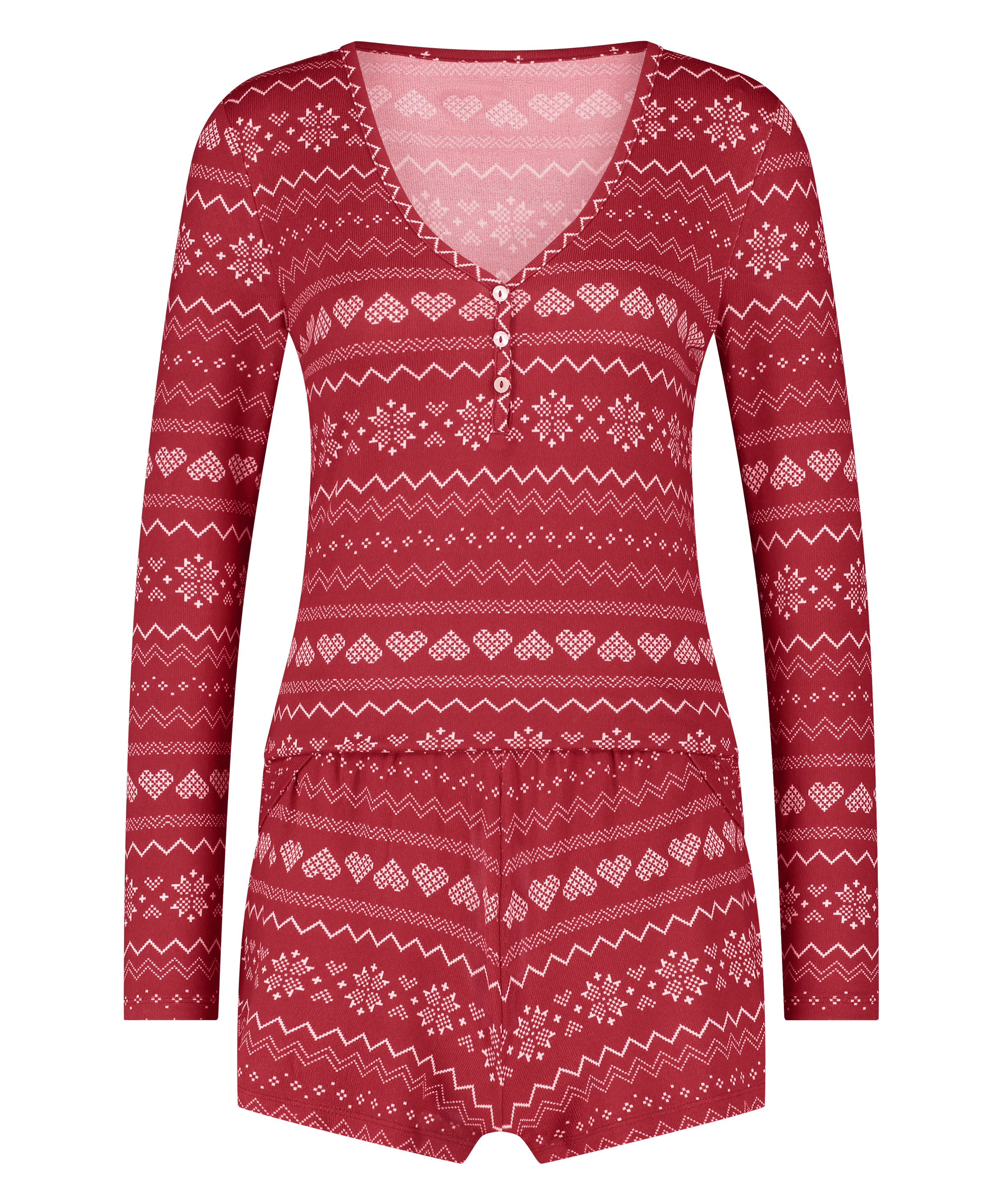 Ensemble de pyjama, Rouge, main