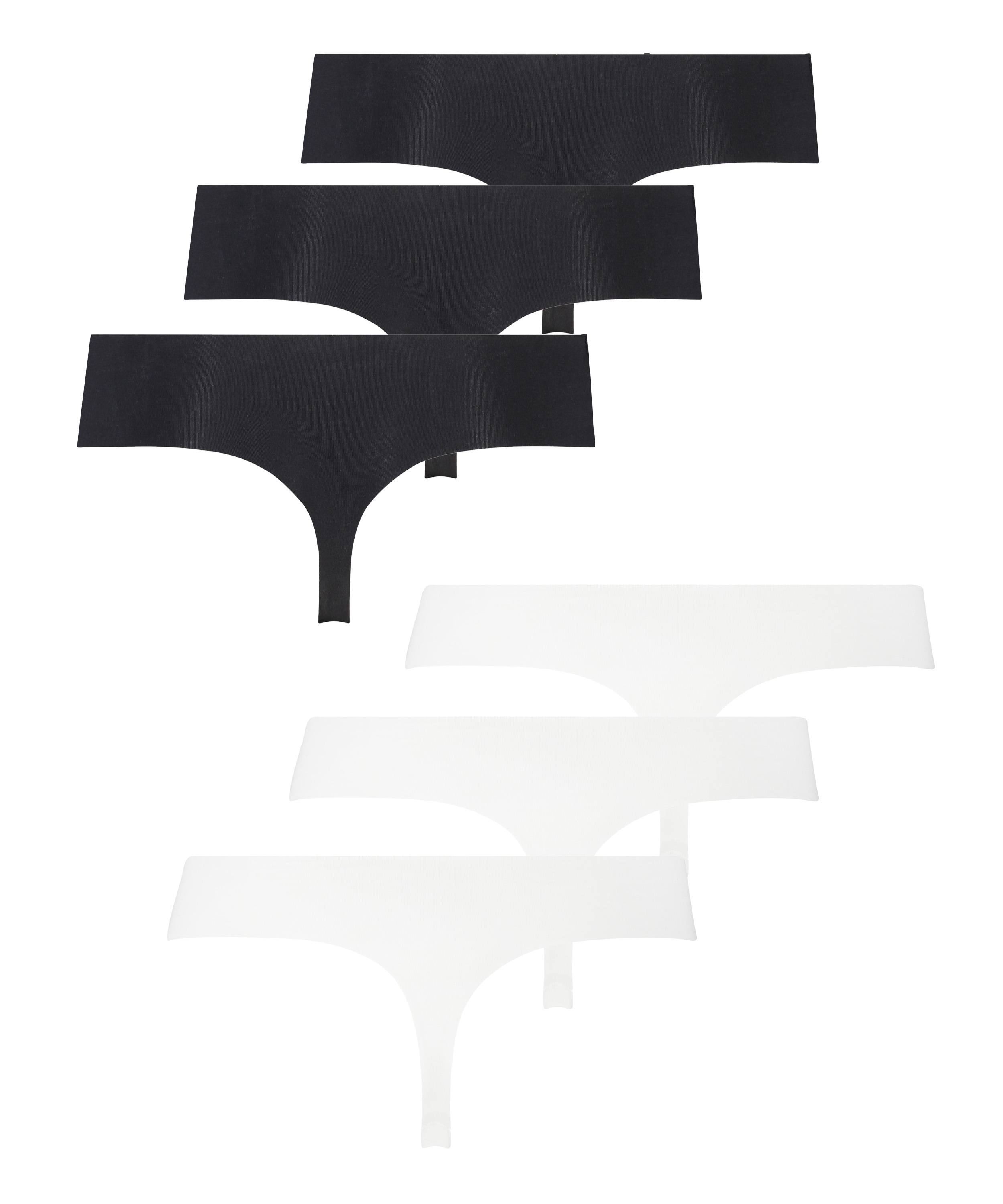 Lot de 6 strings invisibles, Blanc, main