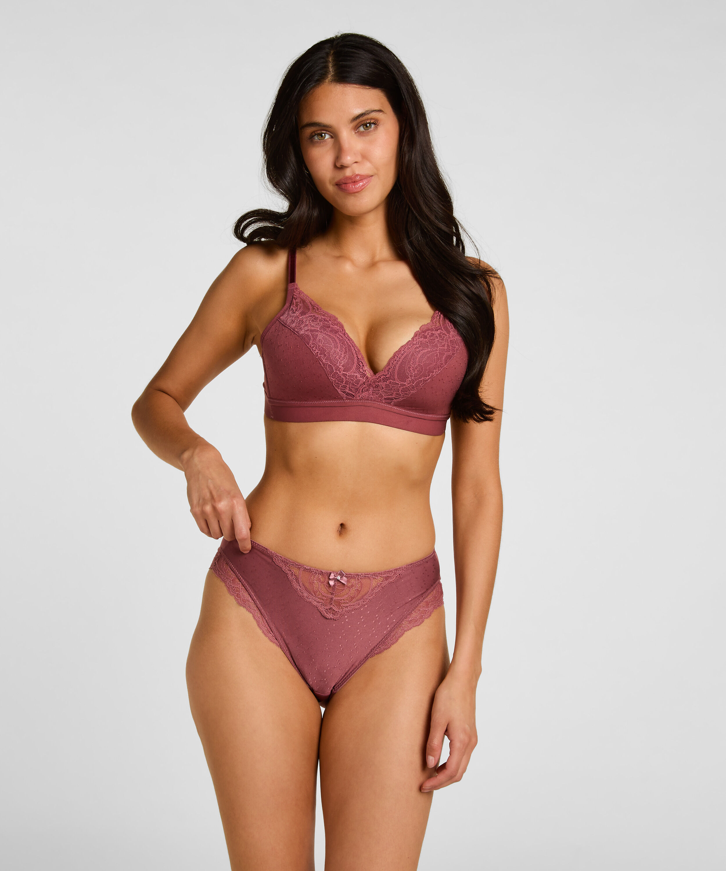 Slip taille haute Sophie, Violet