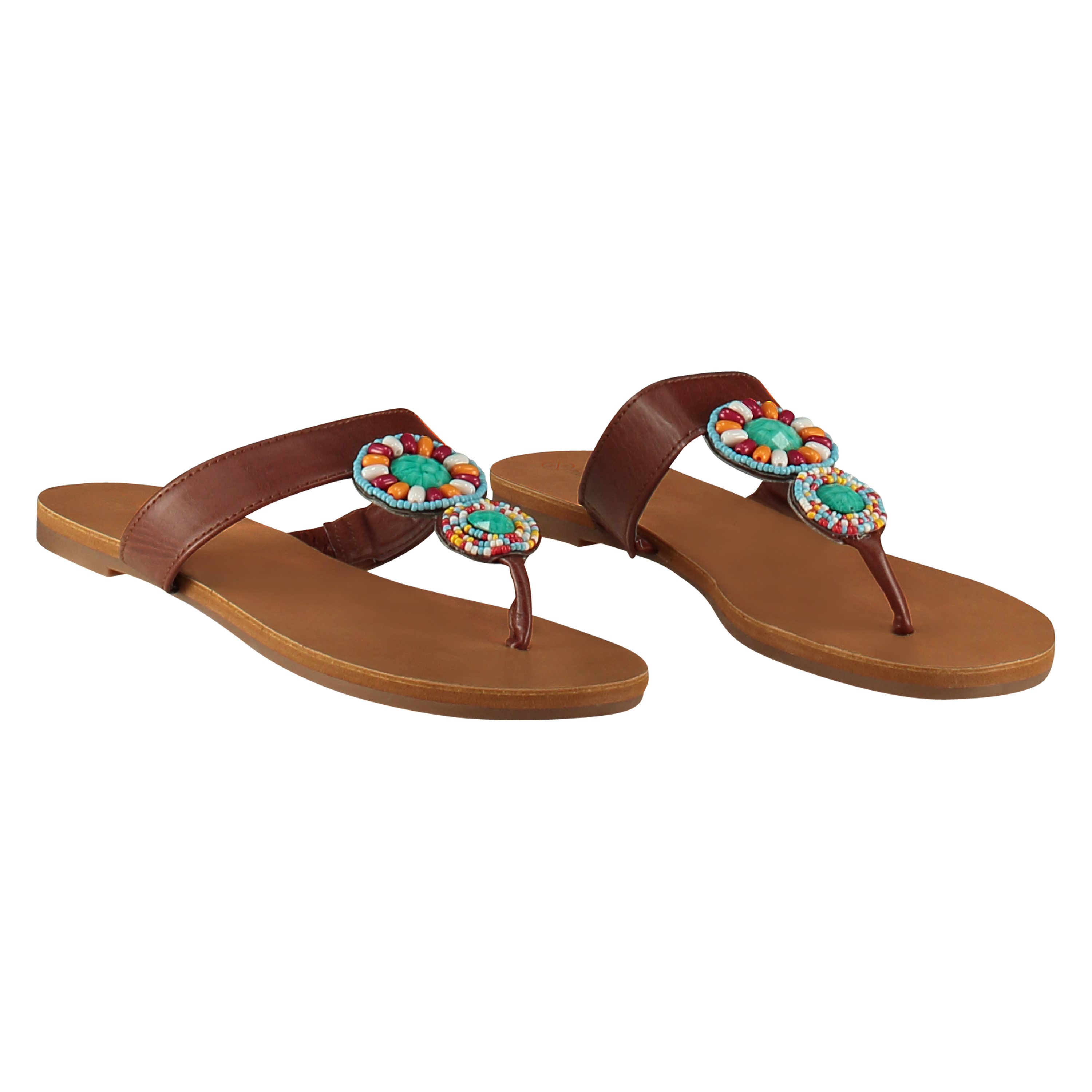 Flip-flops Rio beaded, Bleu, main