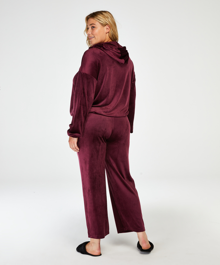 Pantalon de pyjama Velours, Rouge