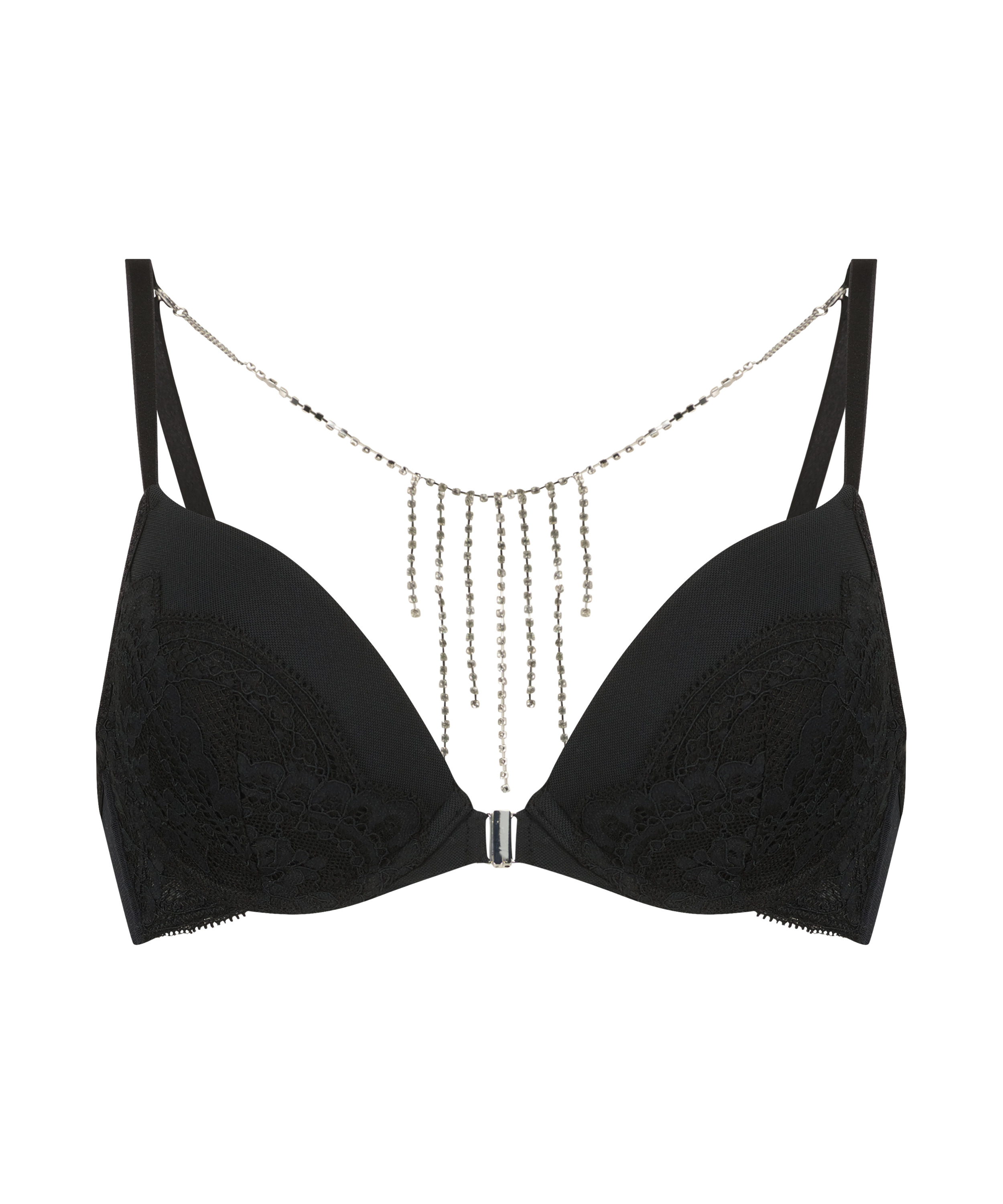 Soutien-gorge rembourré à armatures Samantha, Noir, main