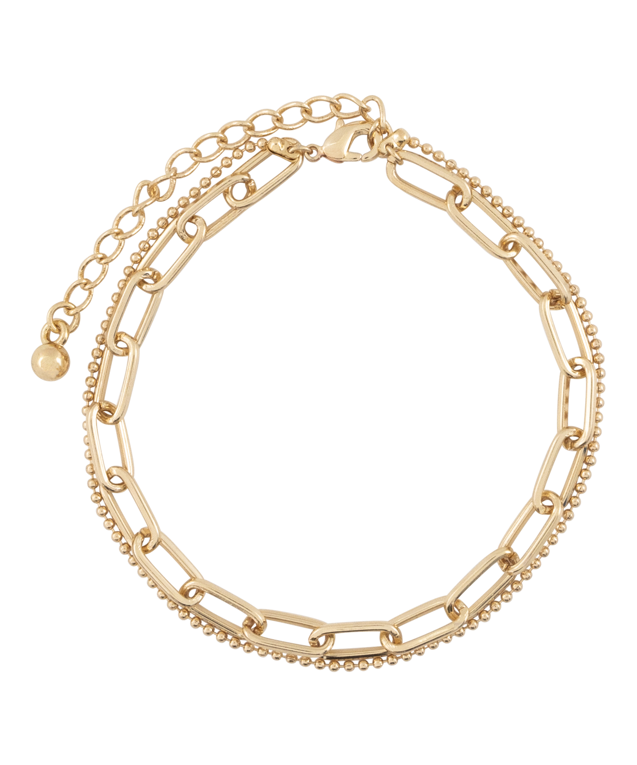 Bracelet en chaîne, Jaune, main