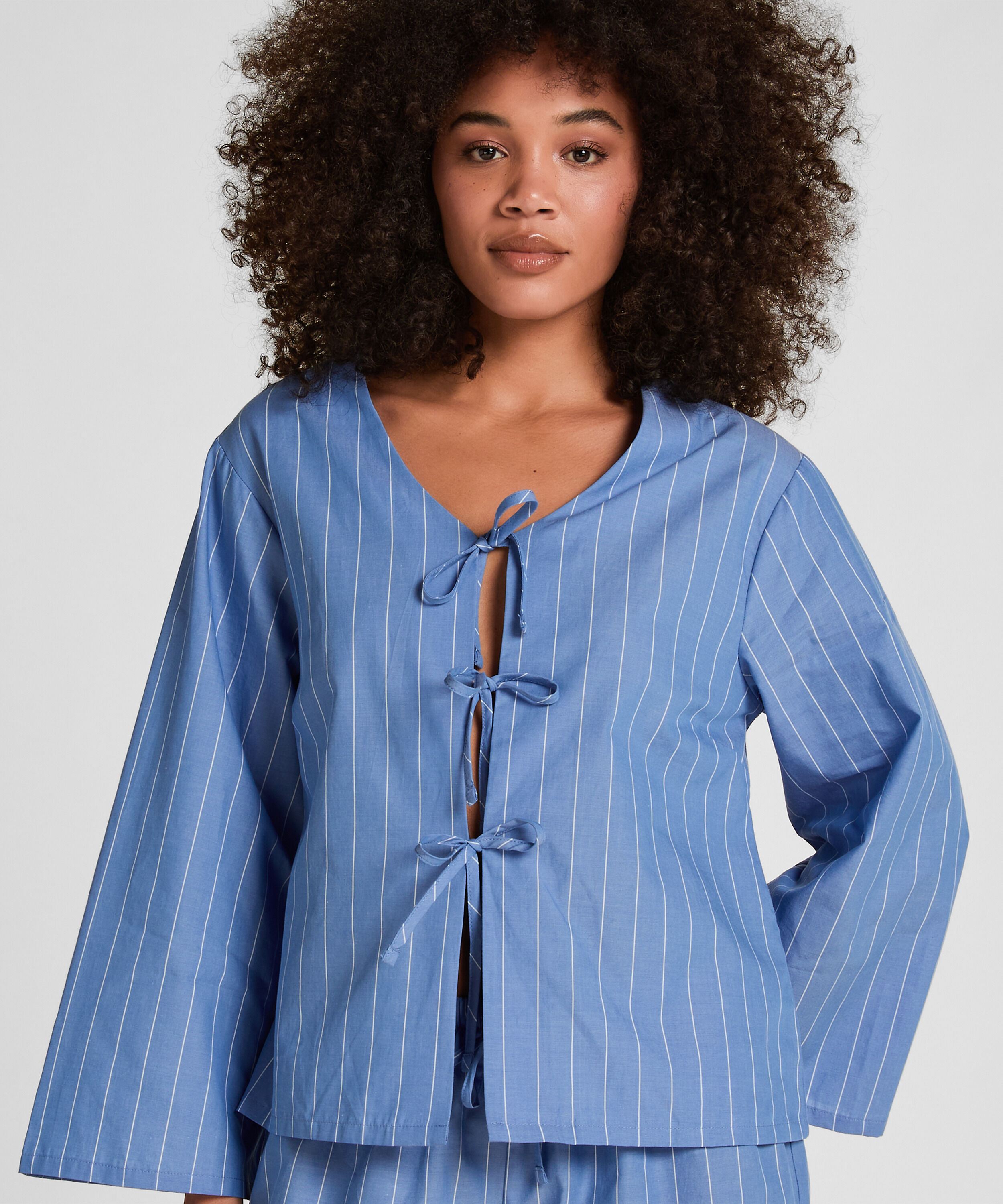 Veste de Pyjama Rayée, Bleu